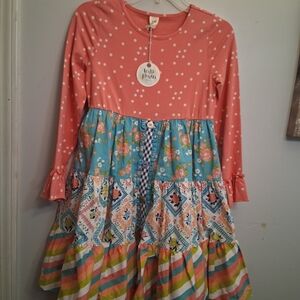 Wildflowers Pink and Multicolor Kids Dress